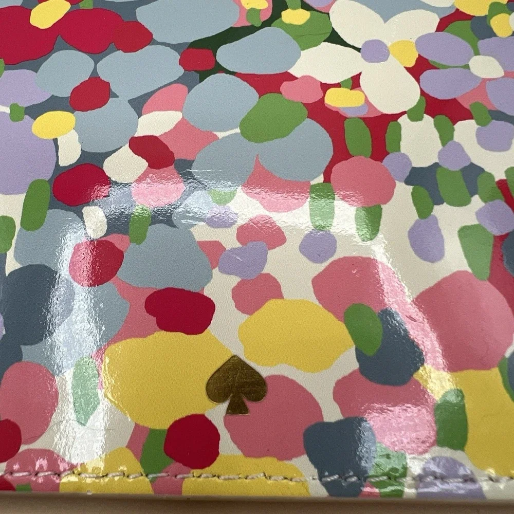 Kate Spade New York Womens Floral Print Pencil Pouch Clutch Large Coinpurse Y2K